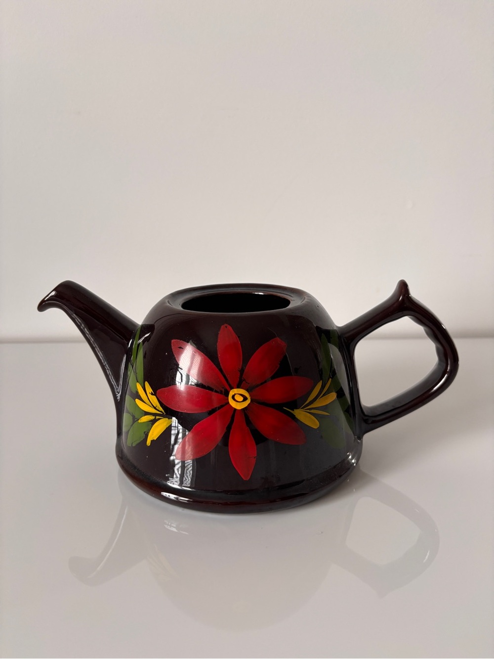 Royal Canadian Art Pottery Glazed /Hand Painted Tea Pot